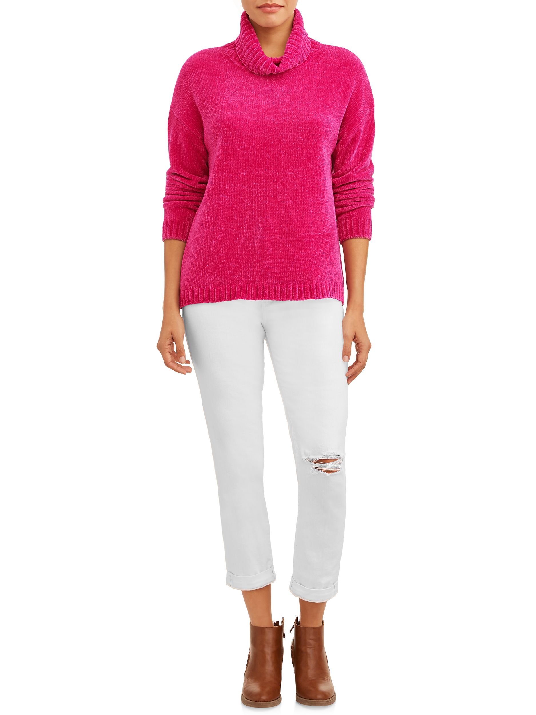 Time and Tru Long Sleeve Pullover Relaxed Fit Sweater (Women's) 1 Pack - image 5 of 5
