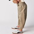 thumbnail image 4 of QJUHUNG Women  Loose Jeans Solid Color Mid-Rise Barrel Denim Pants, 4 of 7