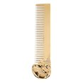 thumbnail image 1 of Beard Comb Home Salon Stainless Steel Men Mustache Hair Comb with Skull Shaped Handle Styling Tool Gold, 1 of 4
