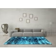 thumbnail image 3 of Ahgly Company Indoor Round Abstract Light Blue Modern Area Rugs, 4' Round, 3 of 4