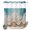 Turquoise, variant on No Hook Shower Curtain, Turquoise Coastal Waves Shower Curtains for Bathroom with See Through Top Window, Abstract Summer Ocean Sand Modern Waterproof & Washable Bath Curtain 66"x72"