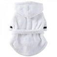 thumbnail image 3 of Final Promotion! Pet Pajama With Hood Thickened Luxury Soft Cotton Hooded Bathrobe Quick Drying And Super Absorbent Dog Bath Towel Soft Pet Nightwear For Puppy Small Dogs Cats, White, 3 of 5