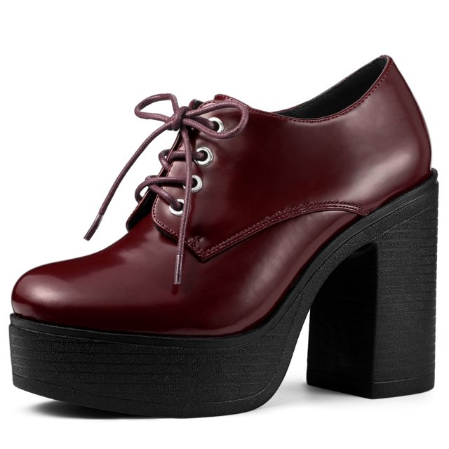 Unique Bargains Bottines à Plateforme à Talon Bloc Haut pour Femmes
