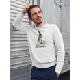 thumbnail image 2 of Pug On Penny Farthing Sweatshirt Men -Fab Funky Designs, Male x-Large, 2 of 4