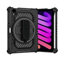 Allytechgroup Case for iPad Mini 7th/6th Generation 8.3", Shockproof Case with Pencil Holder Kickstand Military Grade Drop Protection for iPad Mini 7 (A17 Pro) 2024/ Mini 6 8.3", Black