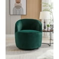 thumbnail image 3 of ARCTICSCORPION Contemporary Velvet Swivel Barrel Accent Chair, Green, 3 of 9