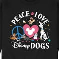 thumbnail image 3 of Disney Classics - Cats & Dogs - Peace Love Disney Dogs - Men's Crew Neck Fleece Pullover, 3 of 5
