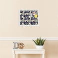 thumbnail image 3 of PinPix 19x15 Custom Cork Bulletin Board Bohemian Elephants Navy Poster Board Has a Fabric Style Canvas Finish, Framed in Bohemian Elephants Navy, by ArtToFrames (PinPix-1579), 3 of 5