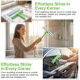 thumbnail image 4 of 2026 New Scratch-Free & Streak-Free Squeegee 5-Piece Set for Glass Cleaning, Recyclable Silicone Window Squeegee Kit, 3 in 1 Glass Cleaning Tool with Rotatable Rubber & Microfiber Scrubber (Green), 4 of 7