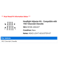 thumbnail image 2 of Headlight Adjuster Kit - Compatible with 1967 Chevy Chevelle, 2 of 2