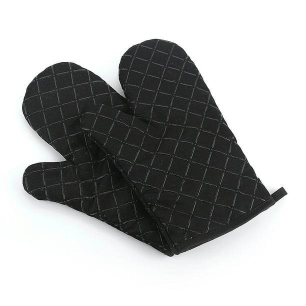 Manoplas para horno y soportes para ollas Manoplas para horno de cocina, manoplas para horno antideslizantes resistentes al calor de silicona adecuadas para hornear a la parrilla 1 par JAMW Sencillez