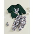 thumbnail image 3 of SUNSIOM Boy Autumn 2PCS Outfit Sets Long Sleeve Duck Embroidery Pullover Camouflage Pants Sets, 3 of 7