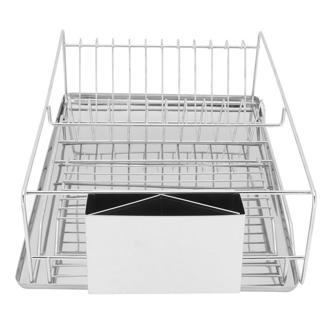 Organizador De Cocina, Práctico Estante Para Platos Firme, Acero Inoxidable Grueso Para El Hogar, Cocina, Restaurante, Tazón, Plato, Palillos, Almacenamiento, Organizador De Cergrey Dish Drain Rack