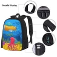 thumbnail image 3 of Pofeuu Submarine And Landscape Print Backpack Travel Backpacks With Lunch Bag Pencil Bag Set 3 pcs Set Cartoon Backpack, 3 of 7