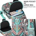 thumbnail image 3 of Rustic Ethnic Sling Backpack Bohemian Floral Travel Daypack with Multiple Compartments, 3 of 3