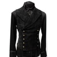 thumbnail image 1 of MYG Mens Gothic Medieval Double Breasted Waistcoat Cosplay Costume Victorian Vest, 1 of 7