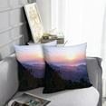 thumbnail image 6 of LALILO Throw Pillow Covers Sea Lake Mountain Ancient Beautiful Cushion Cover 18" x 18", 2 Pack, 6 of 6