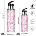 thumbnail image 2 of Yayeee 33oz Insulated Water Bottle Double Wall Stainless Steel with Flip Straw Lid, Pink Halloween, 2 of 7