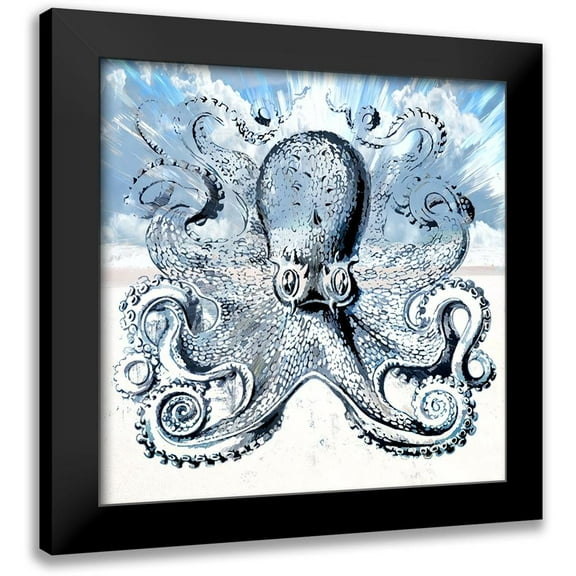 Bolokofsky, Ronald 12x12 Black Modern Framed Museum Art Print Titled - Octopus II