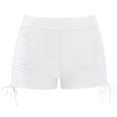 thumbnail image 6 of Kwasome Womens Swimsuits High Waist Bikinis Swim Briefs Beach Shorts Ruched Swim Full Coverage Swimsuit Sports Yoga Shorts Swimbottom White Modest Beachwear S, 6 of 7