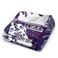 thumbnail image 4 of Chicken Blanket , Cute Chicken Themed Design Printed Purple Throw Blankets , Chair Sofa, Warm Soft Cozy Blanket 60x50, 4 of 6