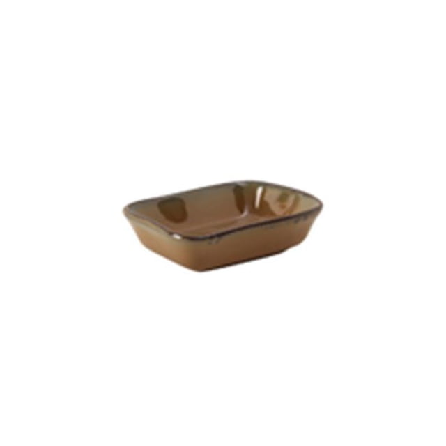 Tuxton GAR-552 Vitrified China Rectangular Side Dish Red Rock - 8 oz - 2 Dozen