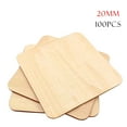thumbnail image 1 of Labymos 100Pcs 20mm Square Rounded Corners DIY Environmental Protection Wooden Interlayer Wood Chips, 1 of 8