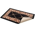 thumbnail image 3 of Kitchen & Bathroom Mat, Fleur De Lis Floral Design Slip Resistant Backing, Black, 19.5''X32'', 3 of 3