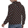 thumbnail image 6 of Goofa Red and white polka dots for Men's Hooded Sweatshirt - Lightweight Pullover Hoodie with Kangaroo Pocket, Perfect for Everyday Wear-4X-Large, 6 of 7
