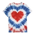 thumbnail image 2 of Cethrio Girls 4th of July T-shirts, Crew Neck Short Sleeve Casual Soft Graphic Tees Sky Blue Size 7-8, 2 of 4