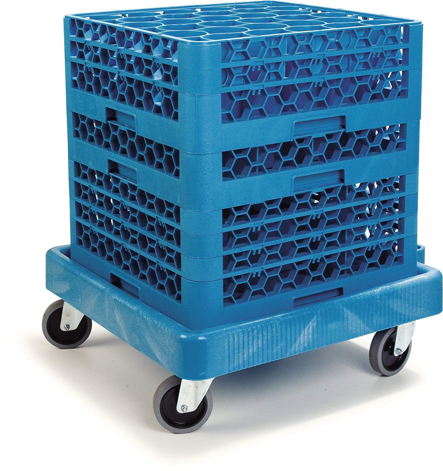 Carlisle C223614 E-Z Glide Blue Warewashing Rack Dolly