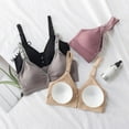 thumbnail image 5 of UP TO 15% OFF! Nursing Sleep Bras for Breastfeeding Women Button Front Maternity Comfy Bralette, Pink, 40/90BCD, 5 of 6