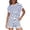 short sets 130#Blue, variant on WAYUTE Shorts Sets Women 2 Piece Outfits Casual Loose Fit Striped Knit Short Sleeve T Shirts Top and Shorts Trendy Summer Outfit