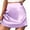A-Purple545, variant on XIAOCHA Women's Mini A Line Skirt Skirt High Waist Zipper Satin Ribbon Lined Skirt Skirt