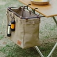 thumbnail image 3 of Camping Table Side Storage Bag Multifunctional Folding Canvas Bag with Hook Outdoor Picnic Desk Cookware Hanging Large Capacity, 3 of 7