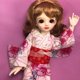 thumbnail image 3 of Tela de Estilo Japonés Oriental Rojo para Muñeca O Cualquier Muñeca de Niña Sunnimix Kimono de muñeca de moda, 3 of 8