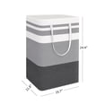 thumbnail image 3 of Brotasdro 2 Pack 75L Large Laundry Basket, Waterproof Collapsible Hamper with Reinforced Handles, Gray, 3 of 7