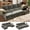 Chenille Gray, variant on BedLuxury 104" Large Modular Sectional Sleeper Sofa with Pull Out Bed, USB Charging & Storage Ottoman, U Shaped Couch for Living Room, Chenille Beige