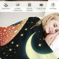 thumbnail image 3 of COMIO Dark Mushroom Moon Birds Floral Blanket for Women Men Spring Mushroom Forest Decoration Gifts Soft Warm Blanket for Bed Home Sofa Birthday Valentines Gifts, 3 of 6