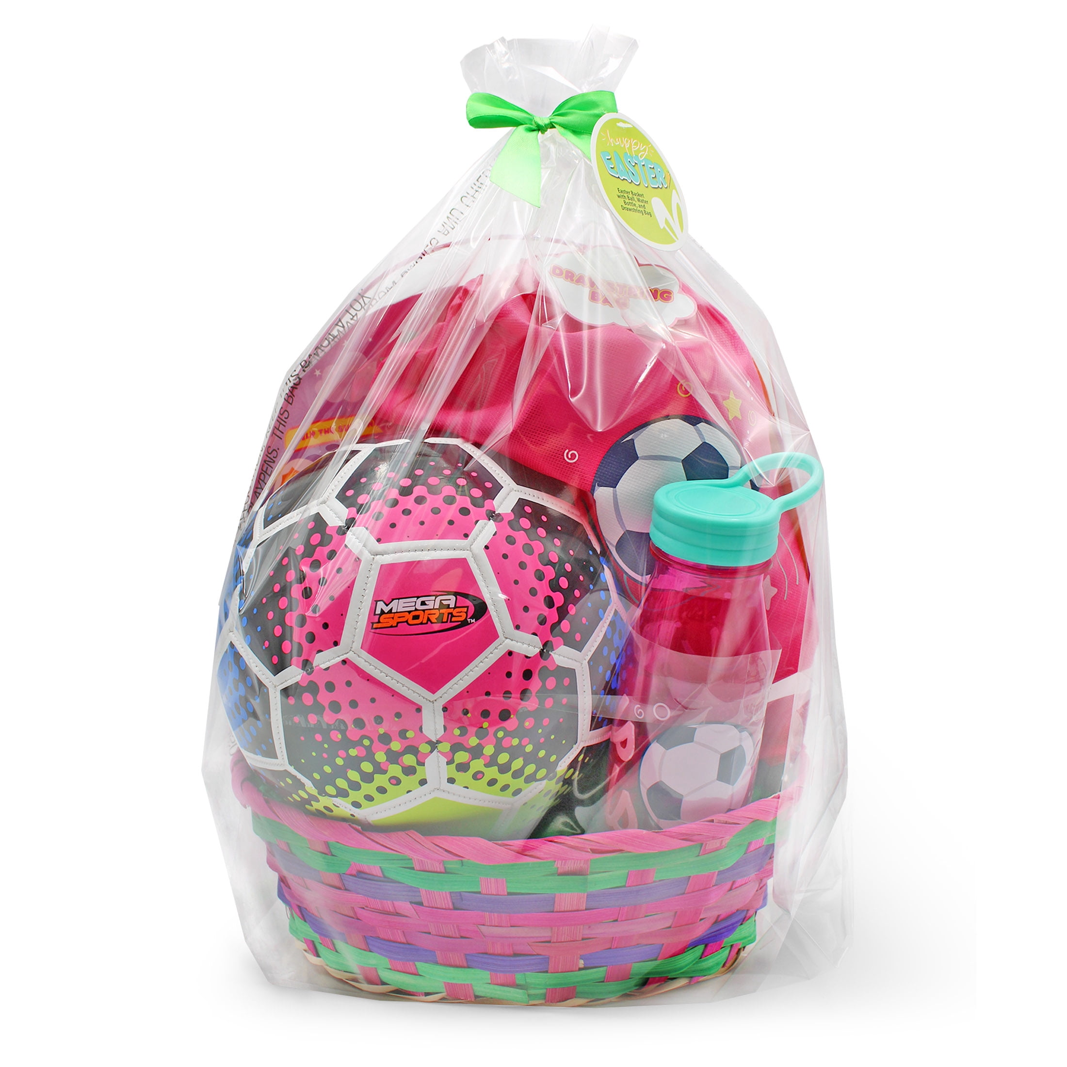 Girls Soccerball with Bag Easter Basket, by Megatoys