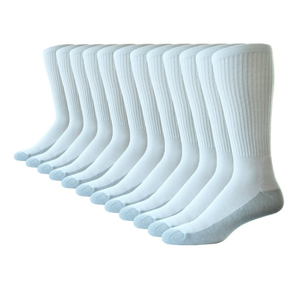 Casual Garb Men's Moisture Wicking Crew Socks 12 Pair