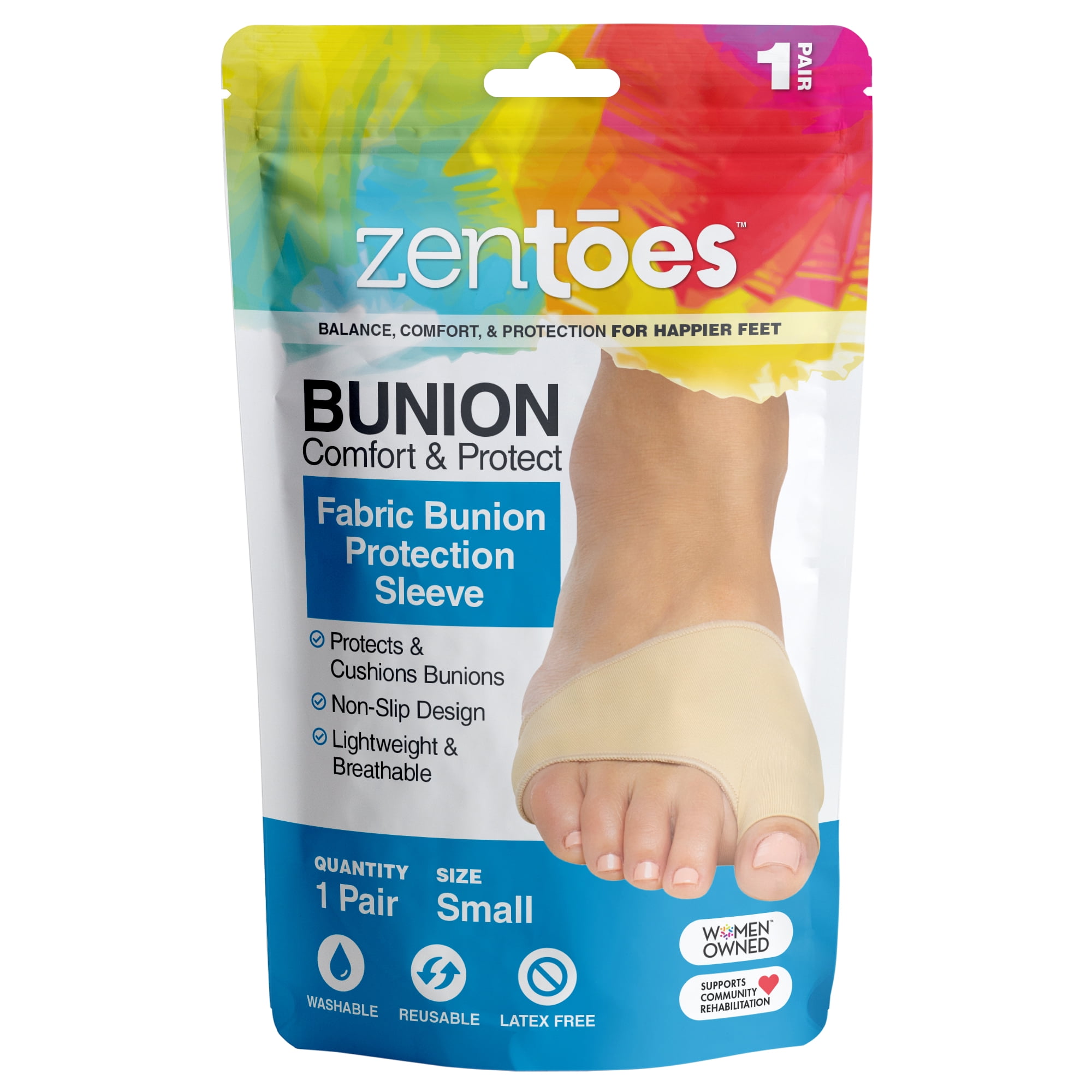 ZenToes Bunion Protector Sleeves with Gel Padding 1 Pair for Men and