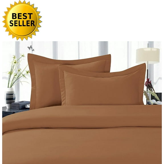 Celine Linen Best, Softest, Coziest Duvet Cover Ever! 1500 Series Luxury Super Soft WRINKLE FREE 2-Piece Duvet Cover Set , Twin/Twin XL, Mocha Chocolate