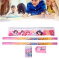 thumbnail image 4 of Juego de papelería combinado Estuche para lápices de dibujos animados Kit 6 en 1 para niños estudiantes (Princesa blanca), 4 of 8