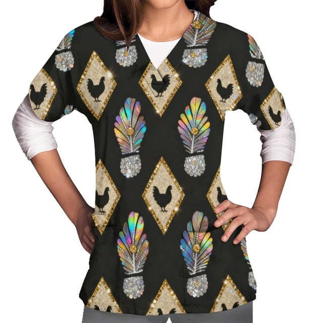 Womens Work Tops Stylish V-Neck Top for Casual Occasions