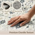thumbnail image 6 of ODIKA Large Ornate Distressed Mosaic Filigree Traditional Retro Grey Foldable Easy Care for Queen Size Bedroom, Under Bed, Master Suite, 6 of 7