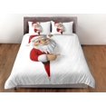 thumbnail image 3 of Navidad Juego de funda nórdica con almohadas Santa Claus Dormitorio Ropa de Cama Funda de edredón, 3 of 4