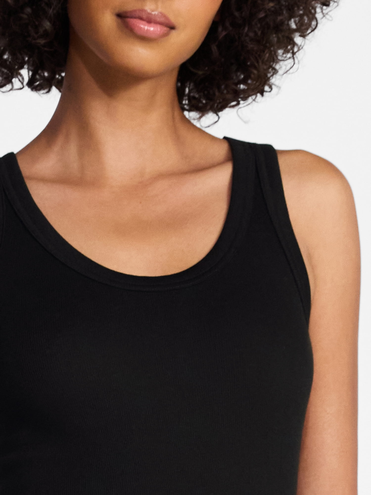 Time and Tru Women's Ribbed Tank Top, Sizes XS-XXXL
