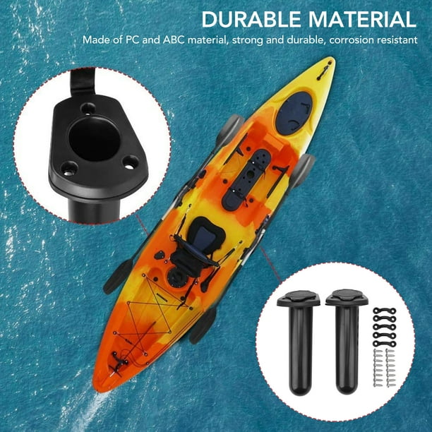 Kayak Fishing Rod Holder, Lightweight Flush Mount Kayak Fishing Rod Holder  Plastic Prevent Dropping Storage Use With Cover For Canoe 