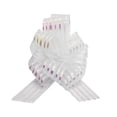 thumbnail image 2 of Visland 10 Pieces Pull Wrapping Bow Large Organza Gift Pull Bows with Ribbon for Wedding Gift Baskets (White, 7 Inch), 2 of 8
